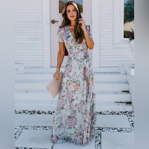 VICI Collection | French Flair Floral Wrap Maxi Dress | S | NWT - Picture 8 of 10